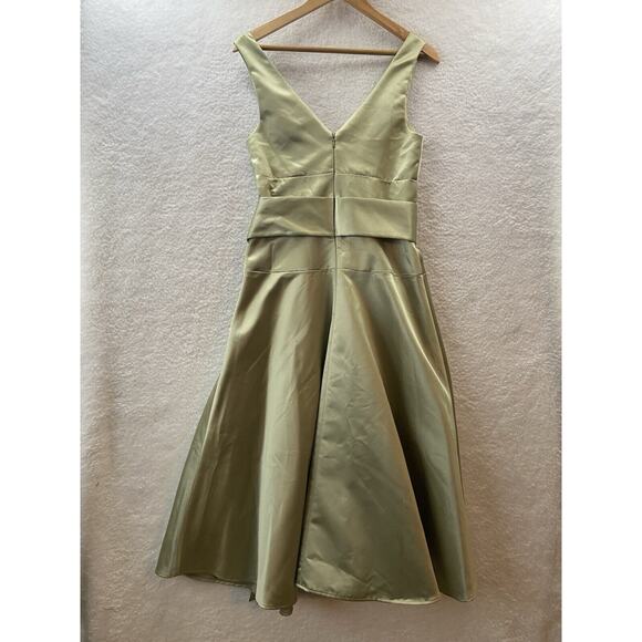 NWT Max and Cleo Green Opal Fit & Flare Dress Sz 8 Cocktail Glam Retro Elegant - Picture 8 of 9